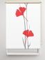 Preview: Rollo Ginkgo grey-red , Motivrollo, Rollo mit Druck, Fotorollo, bedrucktes Rollo, Fensterrollo,verdunkelndes Rollo, Sonnenschutz Rollo